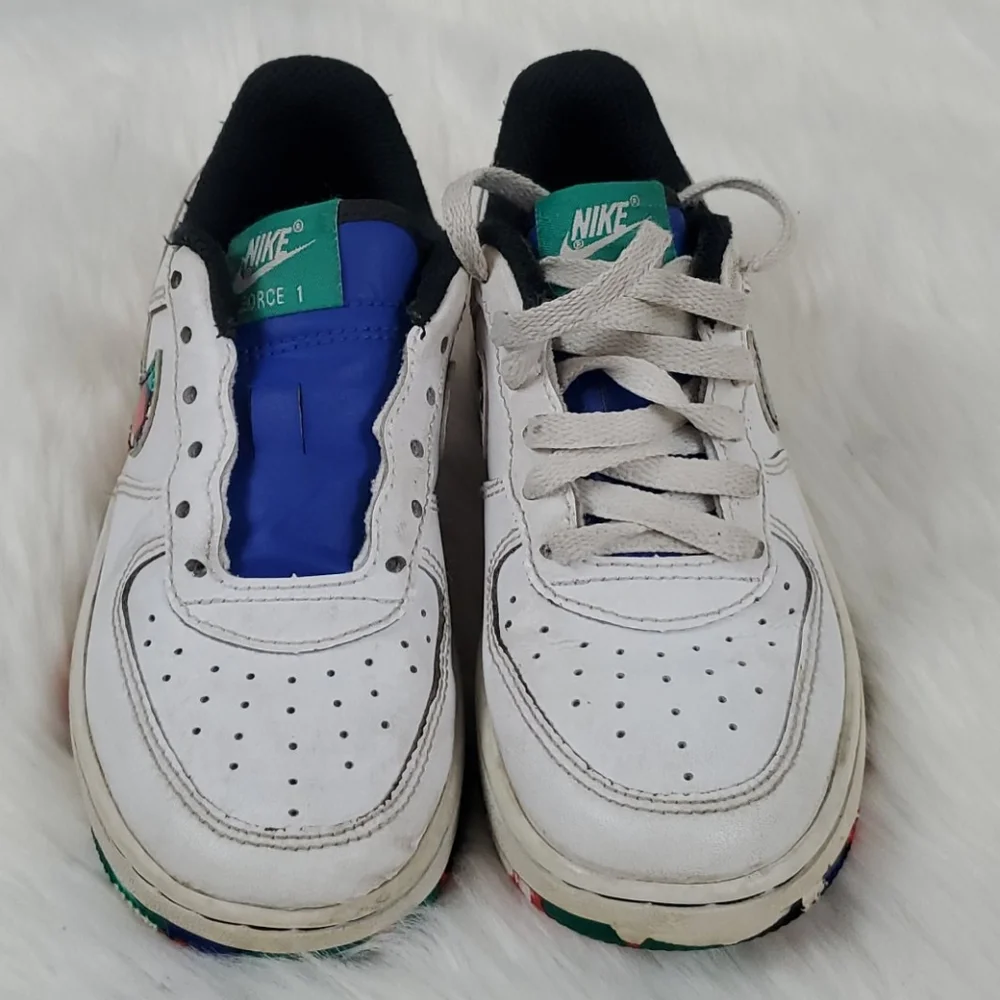 Nike Air Firce 1 crayon shoes sneakers kids lace up size 11C